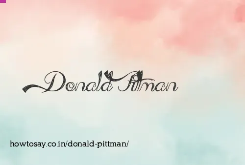 Donald Pittman