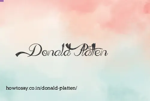 Donald Platten