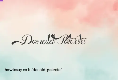 Donald Poteete