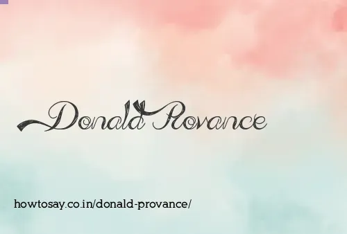 Donald Provance