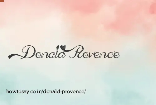 Donald Provence