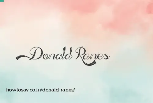 Donald Ranes