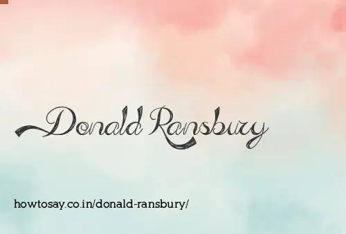 Donald Ransbury