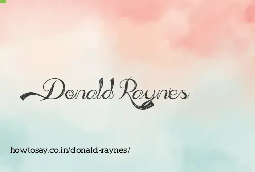 Donald Raynes