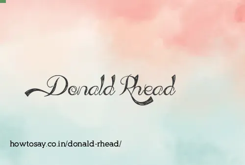 Donald Rhead