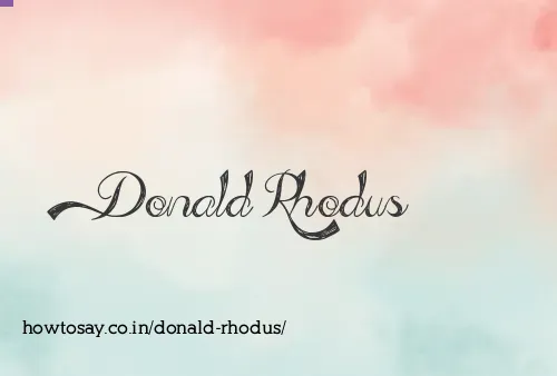 Donald Rhodus