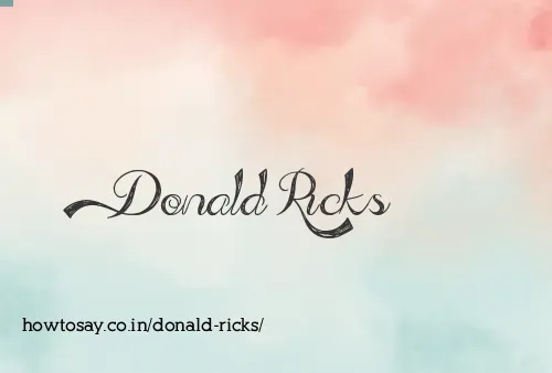 Donald Ricks