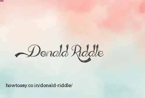 Donald Riddle