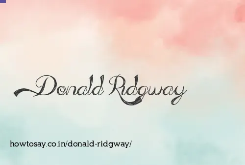 Donald Ridgway