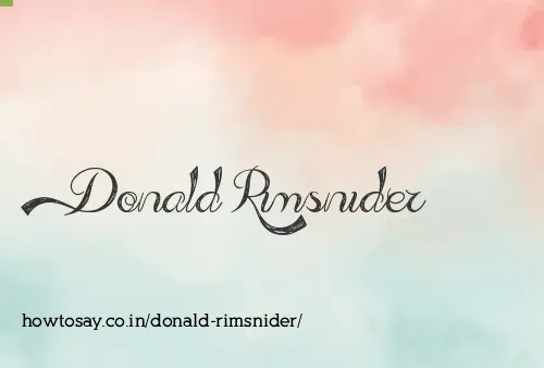 Donald Rimsnider