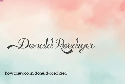 Donald Roediger