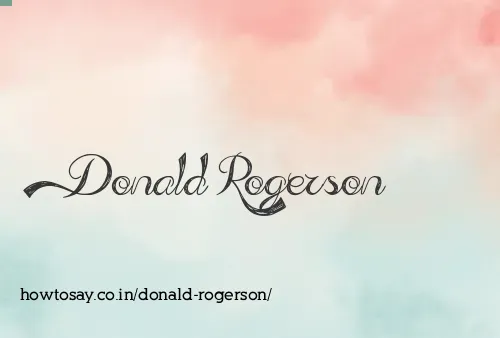 Donald Rogerson