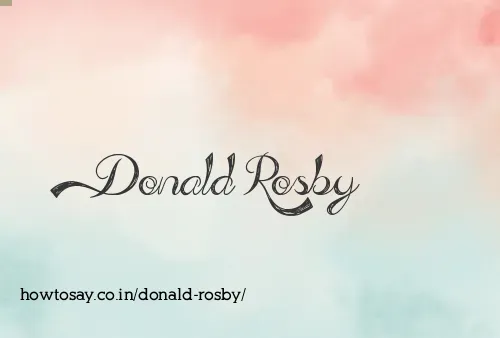Donald Rosby
