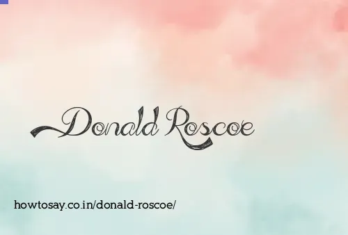 Donald Roscoe