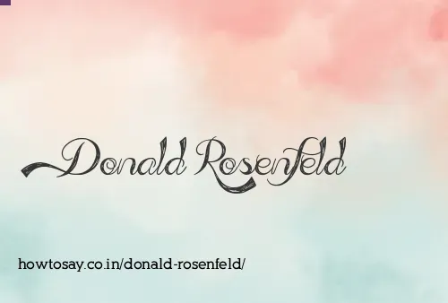 Donald Rosenfeld