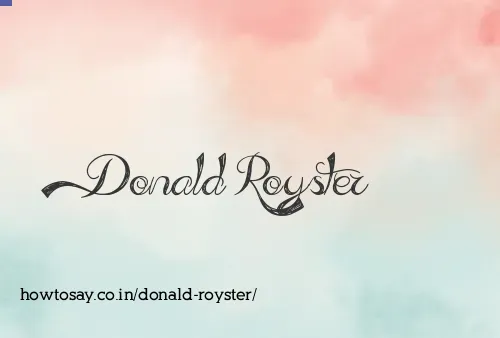 Donald Royster