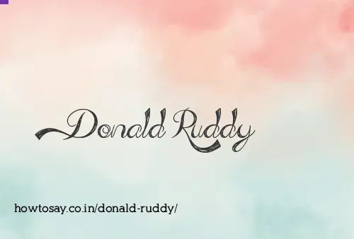 Donald Ruddy