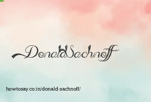 Donald Sachnoff