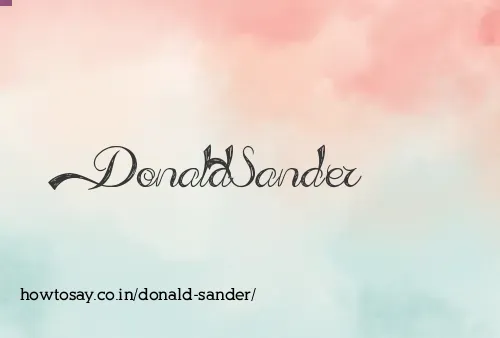 Donald Sander