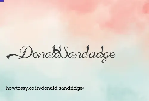 Donald Sandridge