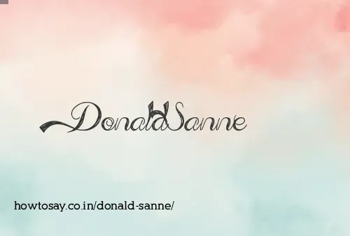 Donald Sanne