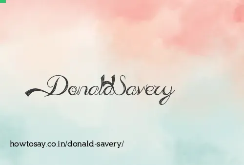 Donald Savery