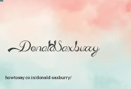 Donald Saxburry