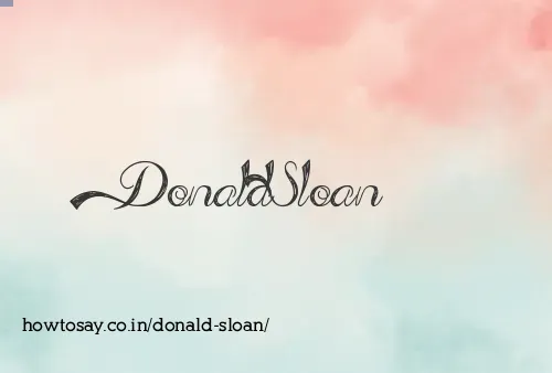 Donald Sloan
