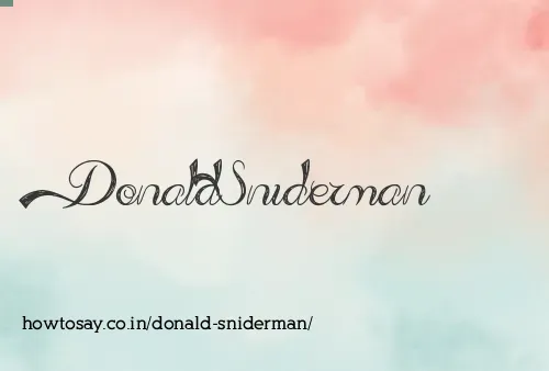 Donald Sniderman