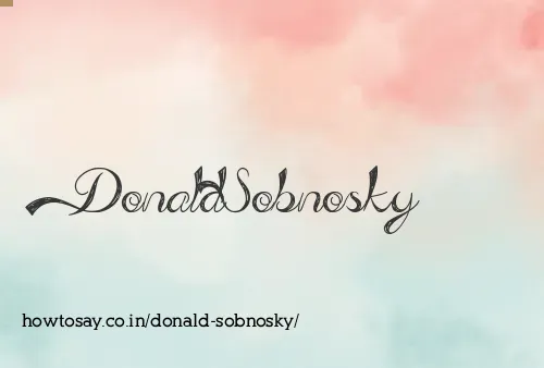 Donald Sobnosky