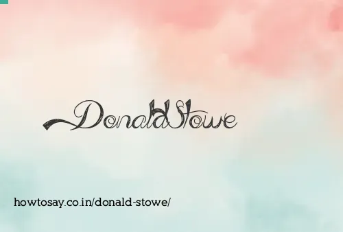 Donald Stowe