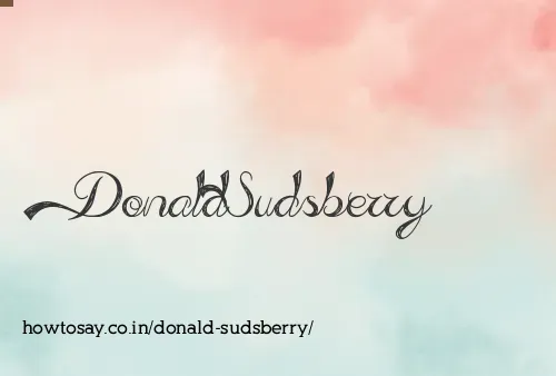 Donald Sudsberry