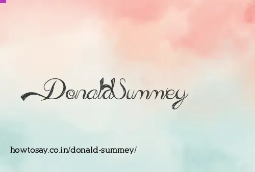 Donald Summey
