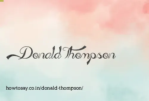 Donald Thompson
