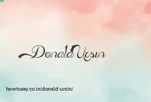 Donald Ursin