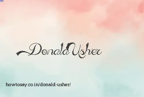 Donald Usher