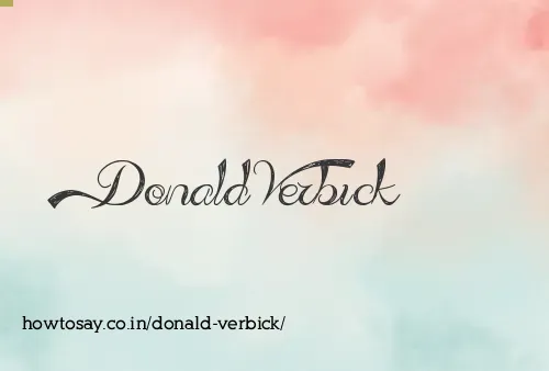 Donald Verbick