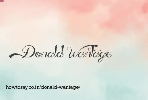 Donald Wantage