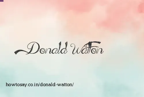 Donald Watton