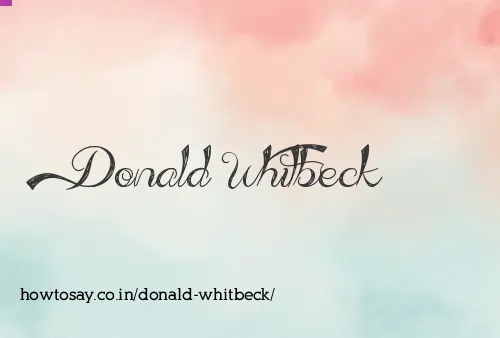 Donald Whitbeck