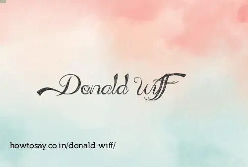 Donald Wiff