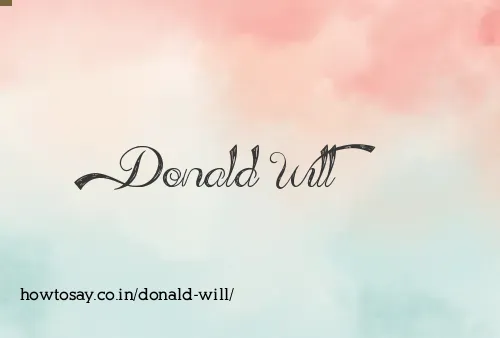 Donald Will