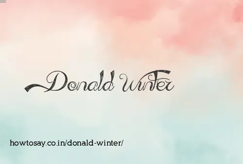 Donald Winter