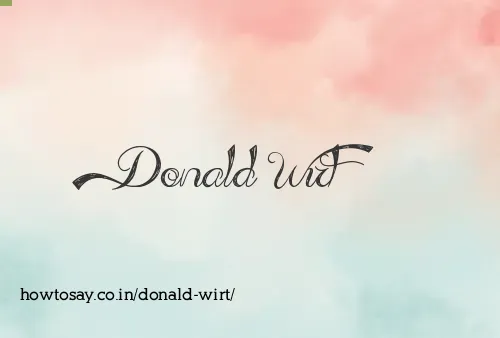 Donald Wirt