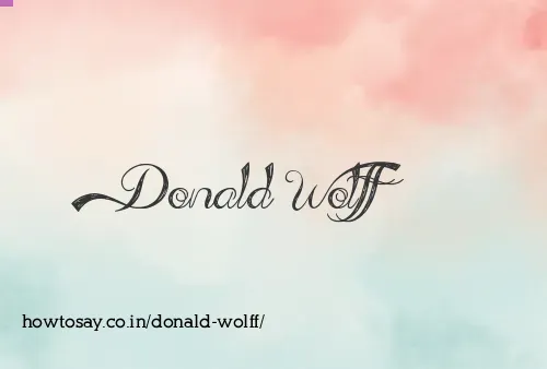 Donald Wolff