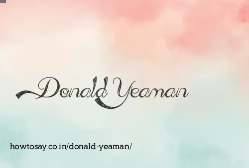 Donald Yeaman