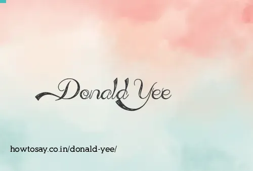 Donald Yee