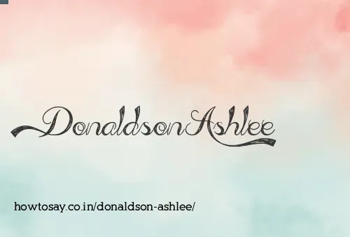 Donaldson Ashlee