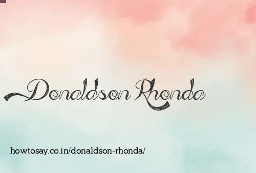 Donaldson Rhonda