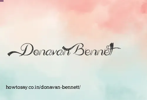 Donavan Bennett